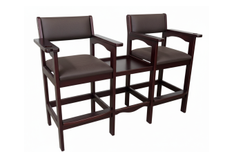 Крісло більярдне подвійне зі столиком Premier Brown