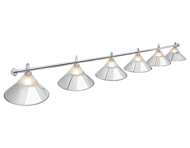 Светильник бильярдный Classic Silver 6 плафонов Светильник бильярдный Classic Silver 6 плафонов