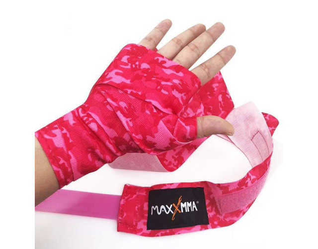 Бинт боксерский MaxxMMA 3м 2 шт розовый