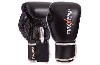 Перчатки для бокса MaxxMMA GBH01 12 униций черные
