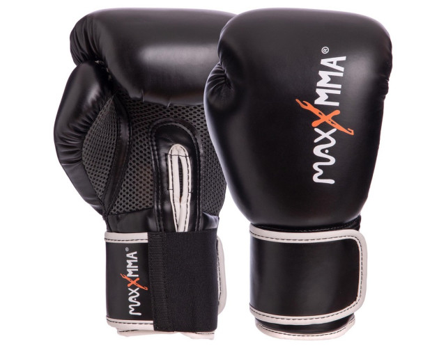 Перчатки для бокса MaxxMMA GBH01 12 униций черные
