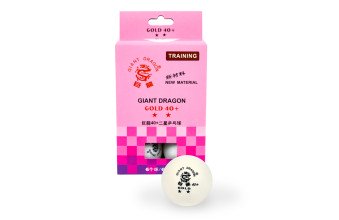 М'ячі для настільного тенісу Giant Dragon Training Gold40+ 2зір 6шт білі