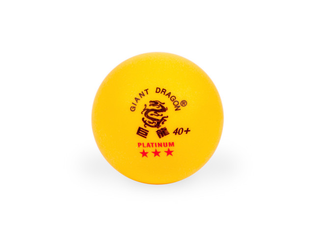 М'ячі для настільного тенісу Giant Dragon Training Platinum 40+ 6шт 3зір жовті