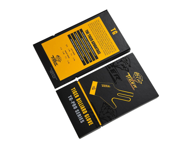 Рукавичка більярдна Tiger S чорна/жовта на ліву руку Рукавичка більярдна Tiger S чорна/жовта на ліву руку