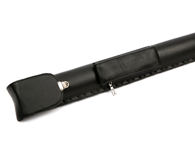 Колчан для кия Delux Black кожа