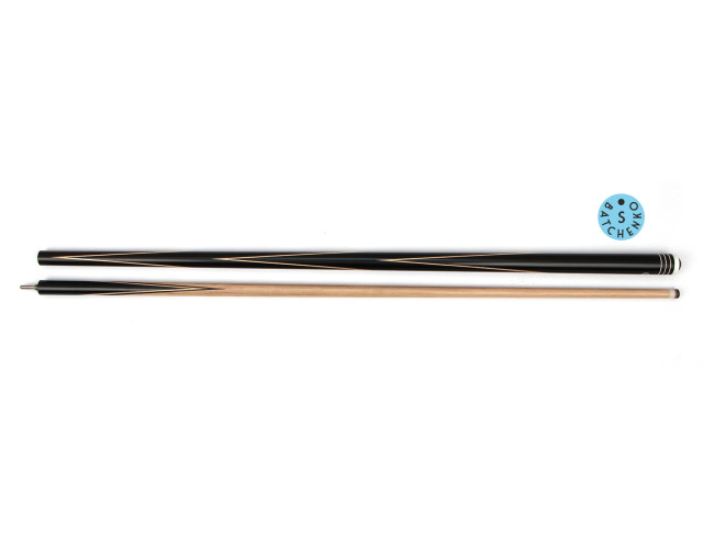 Кий Батченко 1х3 Черный граб 4 белых запила