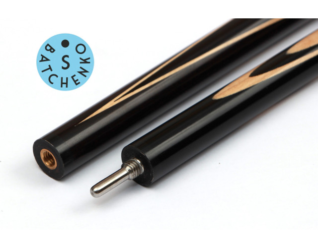 Кий Батченко 1х3 Черный граб 4 белых запила