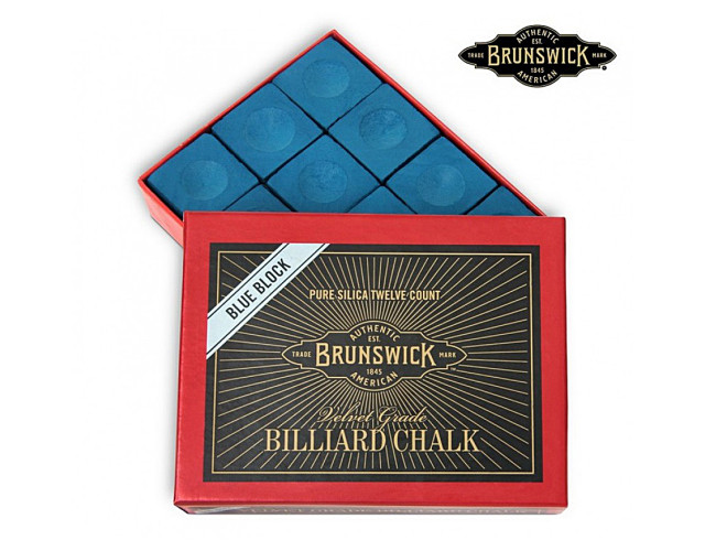 Мел бильярдный Brunswick синий 12шт