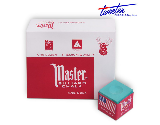 Мел бильярдный Master зеленый 12шт