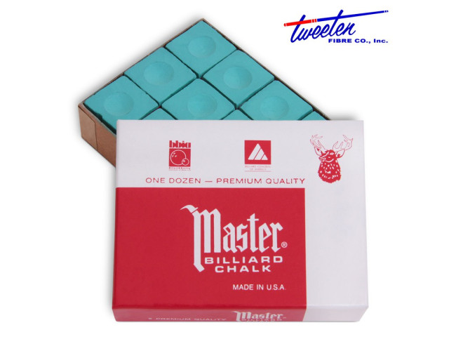 Мел бильярдный Master зеленый 12шт