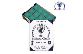 Мел бильярдный Silver Cup зеленый 12шт