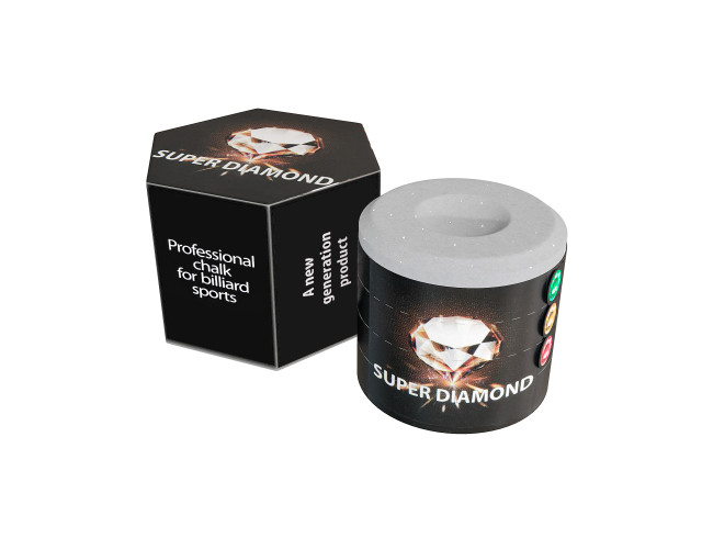Мел бильярдный Super Diamond Grey круглый 1шт