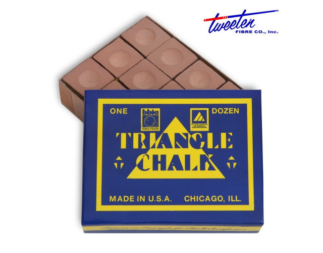 Мел бильярдный Triangle коричневый 12шт