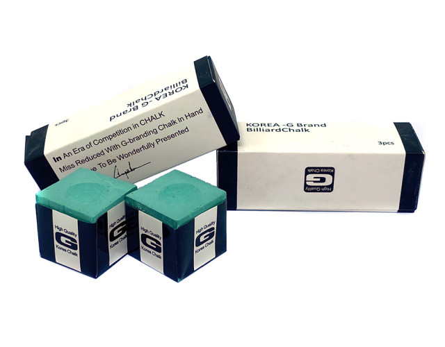 Мел бильярдный для кия KOREA -G BRAND зеленый 1шт