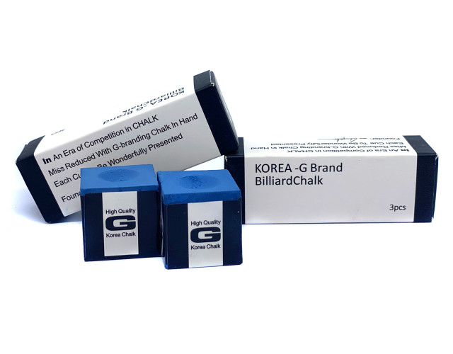 Мел бильярдный Korea -G Brand синий 1шт Мел бильярдный Korea -G Brand синий 1шт