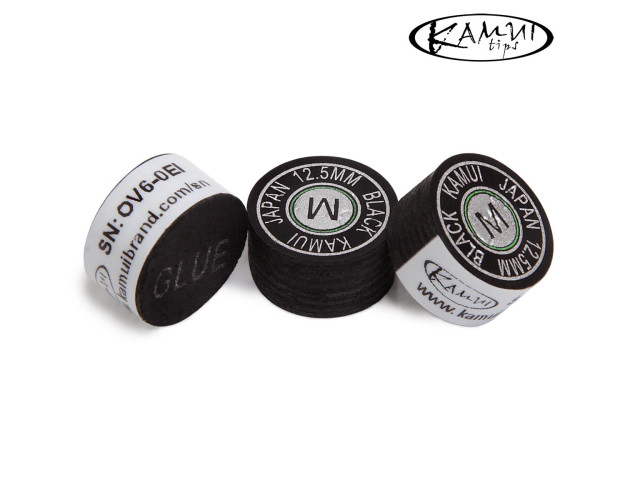 Наклейка для кия Kamui Black D12,5мм Medium 1шт Наклейка для кия Kamui Black D12,5мм Medium 1шт