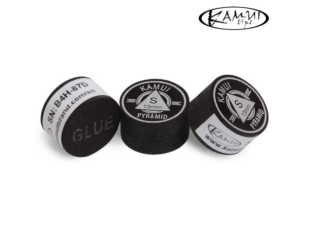 Наклейка для кия Kamui Pyramid Black D13мм Soft 1шт