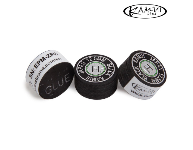 Наклейка для кия Kamui Black D12,5мм Hard 1шт Наклейка для кия Kamui Black D12,5мм Hard 1шт