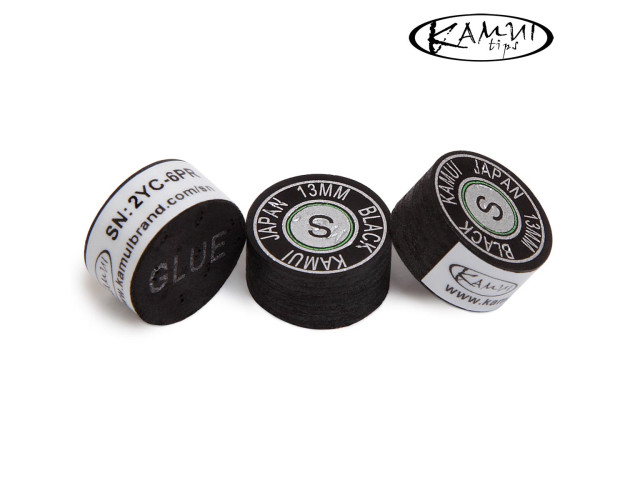 Наклейка для кия Kamui Black D13мм Soft 1шт Наклейка для кия Kamui Black D13мм Soft 1шт