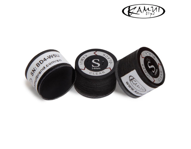 Наклейка для кия Kamui Clear Black D14мм Soft 1шт