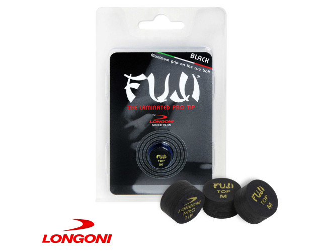 Наклейка для кия Longoni Fuji Black 13мм Medium 1шт