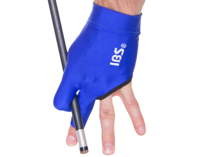 Перчатка для бильярда IBS синяя безразмерная на левую руку