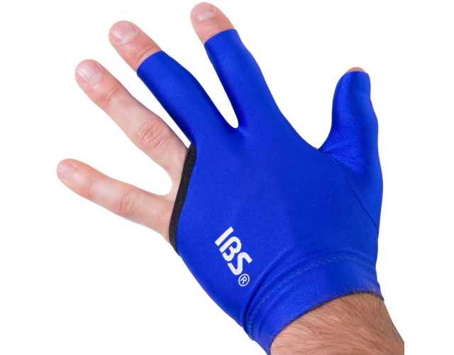 Перчатка для бильярда IBS синяя безразмерная на левую руку