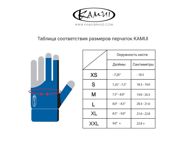 Рукавичка більярдна Kamui Quickdry L чорна на праву руку