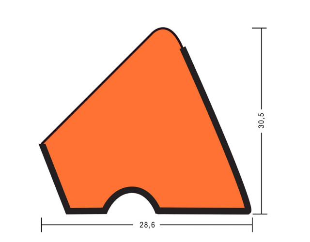 Гума для бортів Піраміда U118 180см 12Фт 6шт червона Гума для бортів Піраміда U118 180см 12Фт 6шт червона
