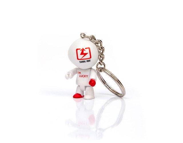 Брелок на ланцюжку TURNING POINT LUCKY DOLL 45мм White