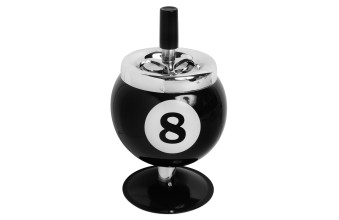 Пепельница бильярдный шар №8 на подставке