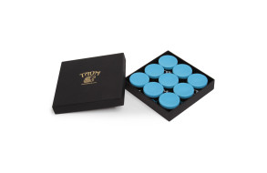 Мел бильярдный для кия Taom Pyro Chalk Blue 9 шт Мел бильярдный для кия Taom Pyro Chalk Blue 9 шт
