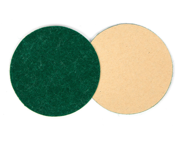 Наклейка фетровая для биты D73мм зеленая