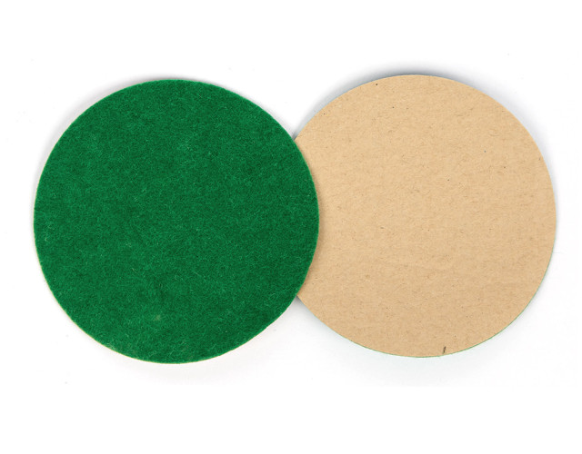 Наклейка фетровая для биты D96мм зеленая