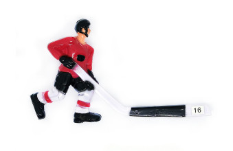 Хоккеист для настольного хоккея №16 красный