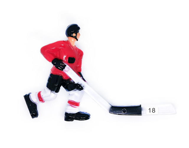 Хоккеист для настольного хоккея №18 красный