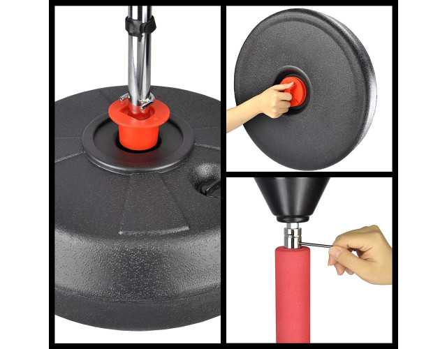 Груша для бокса скоростная напольная водоналивная с чехлом-утяжелителем и перчатками MAXXMMA RAB04