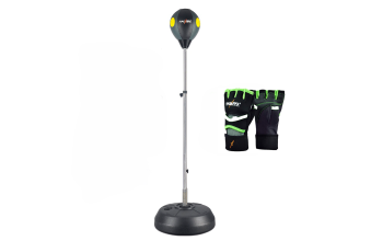 Груша для бокса скоростная напольная водоналивная с перчатками MAXXMMA RAB02-A