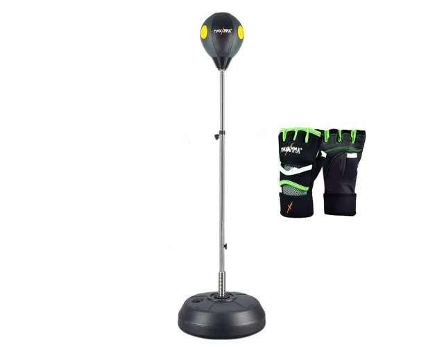 Груша для бокса скоростная напольная водоналивная с перчатками MAXXMMA RAB02-A