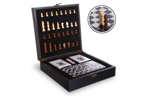 Набір Casino 3в1 шахи доміно карти