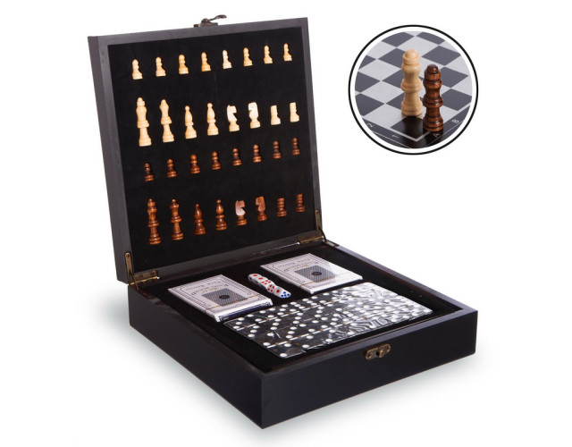 Набор Casino 3в1 шахматы домино карты Набор Casino 3в1 шахматы домино карты