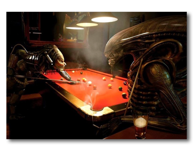 Картина на полотні більярдна Чужі 73х53см