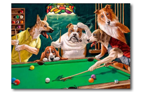 Картина на холсте бильярдная Бинго 73x53см