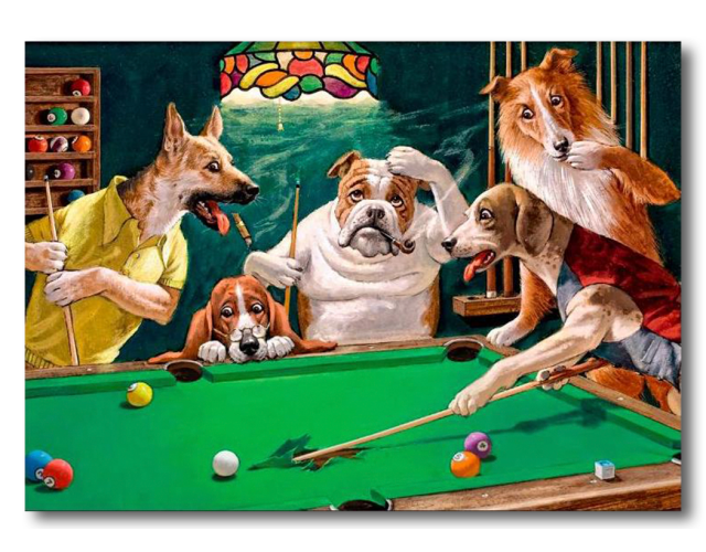Картина на холсте бильярдная Бинго 73x53см
