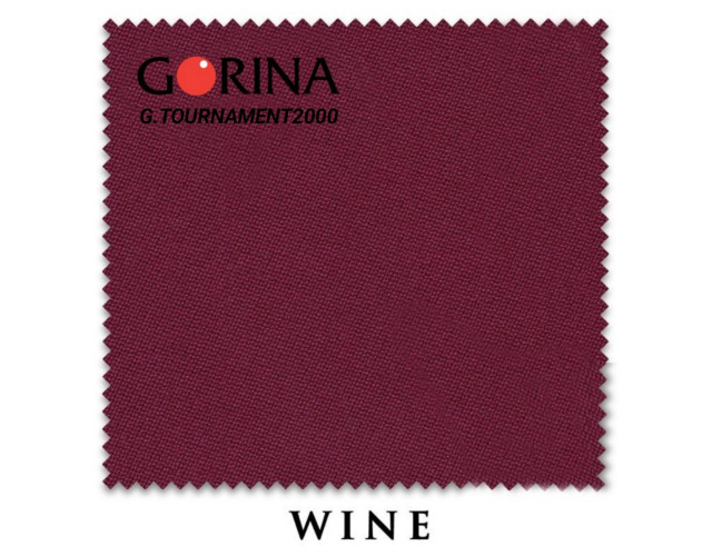 Сукно бильярдное Gorina Granito Tournament 2000, 197 см Wine бордовое