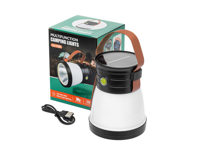 Ліхтар лампа ZJ-1128B на сонячній батареї з USB