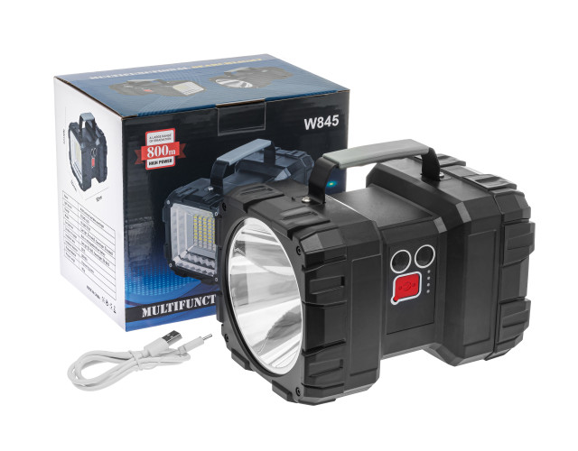 Ліхтар прожектор W845 10000mAh двосторонній Павербанк USB Ліхтар прожектор W845 10000mAh двосторонній Павербанк USB