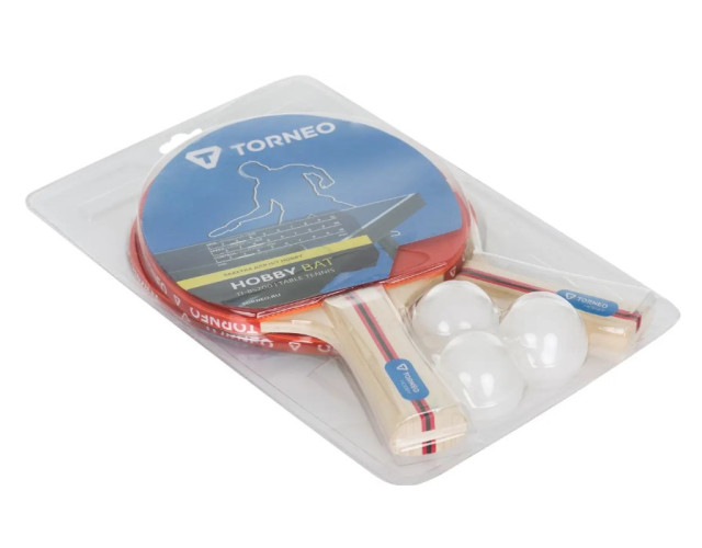 Набор для настольного тенниса Torneo Hobby , 2 ракетки 3 мячика