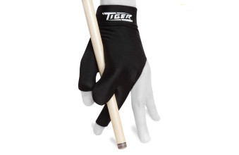 Перчатка бильярдная Tiger-X  M черная на левую руку