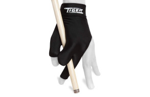 Перчатка бильярдная Tiger-X  L черная на левую руку